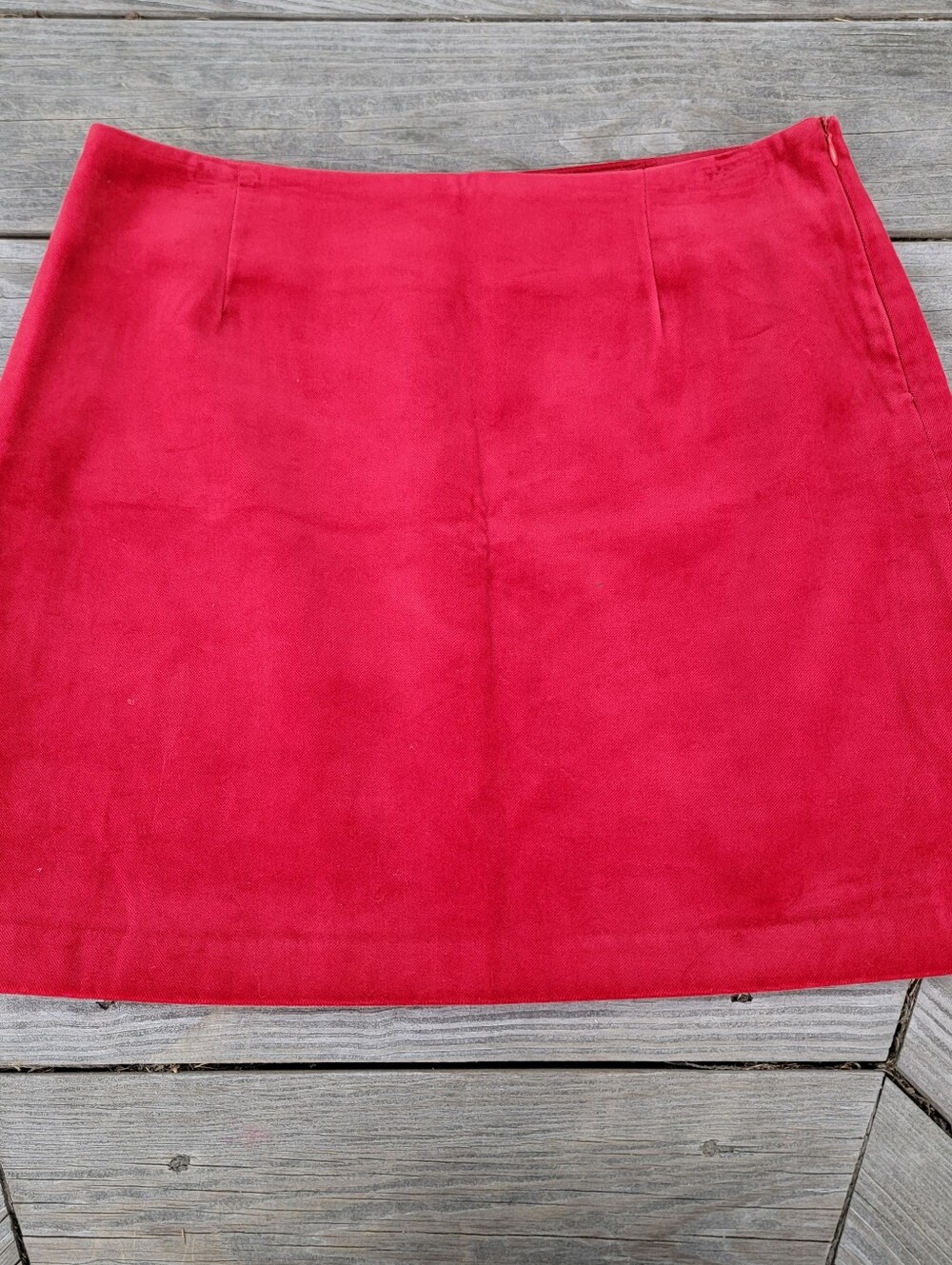 The Limited Bold Red Suede Mini Skirt
